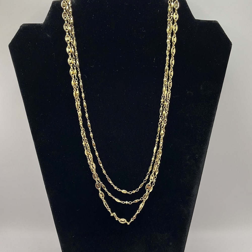 Gold-Tone Layered Paperclip Chain Necklace - Women Jewelry